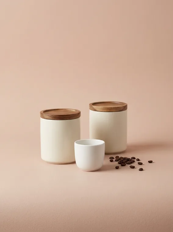 Ceramic coffee canisters