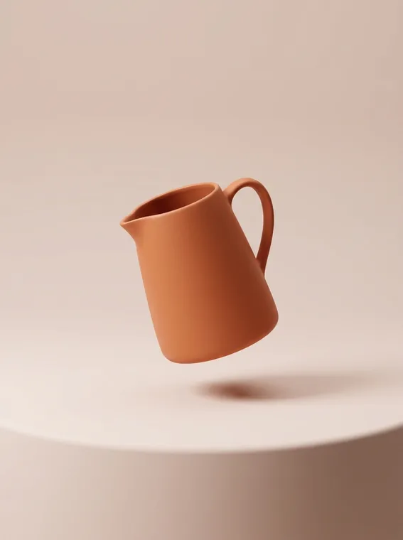 Terracotta milk jug